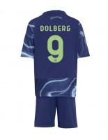 Ajax Kasper Dolberg #9 Venkovní dres pro děti 2025-26 Krátký Rukáv (+ trenýrky)